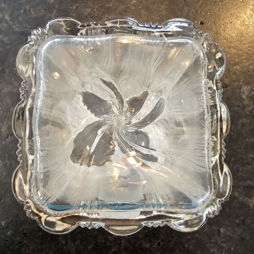 Vintage '30s-40s MCM Fostoria Sunray hand blown glass "Rye" decanter - Picture 5 of 16